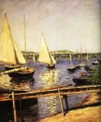 Gustave Caillebotte Sail Boats at Argenteuil oil painting picture